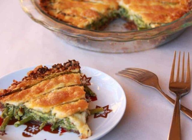 christmas eve sesame asparagus quiche