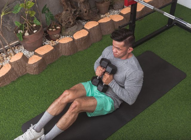 dumbbell sit-ups