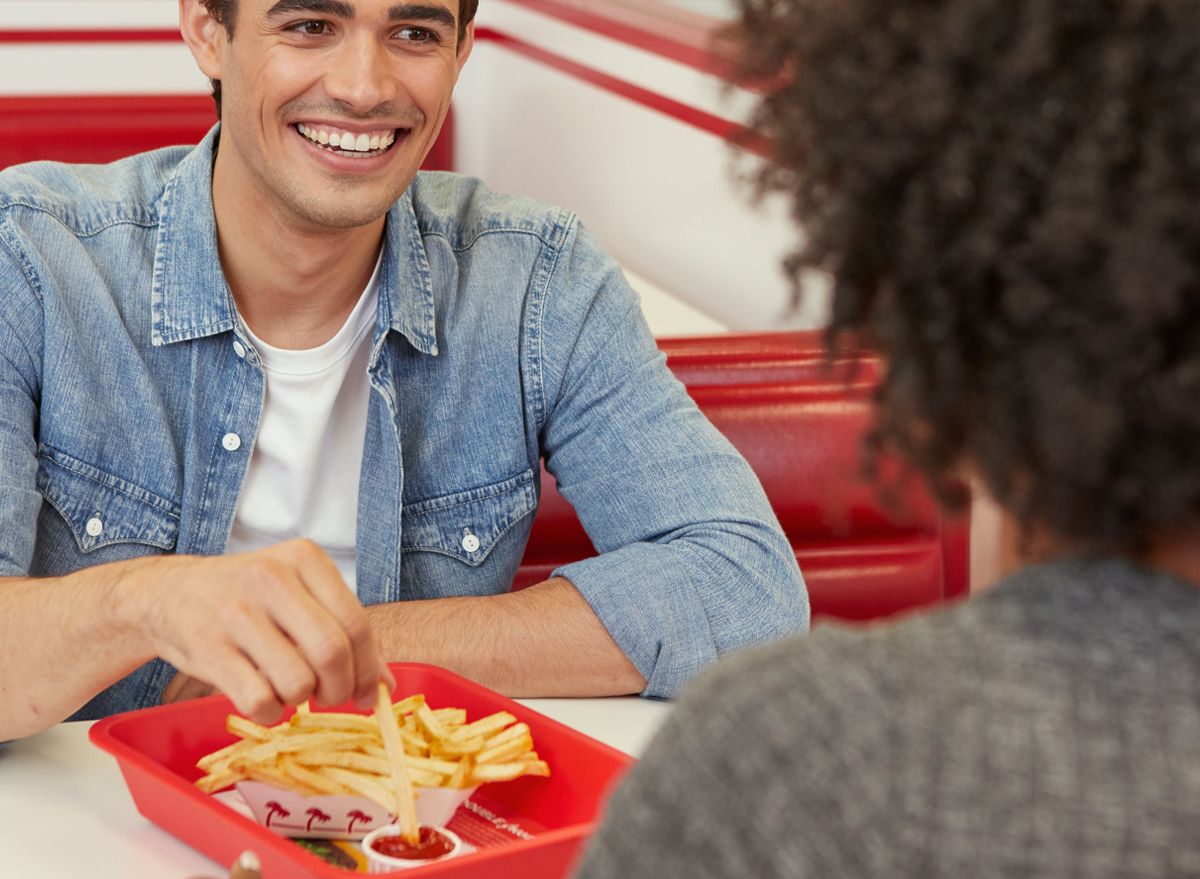 happy customer in n out