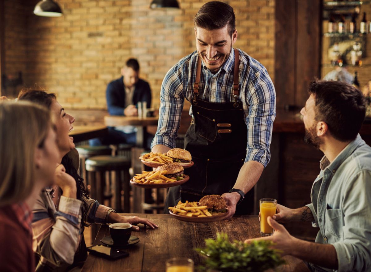 happy restaurant staff