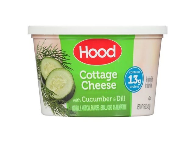 hood cottage cheese with cucumber and dill