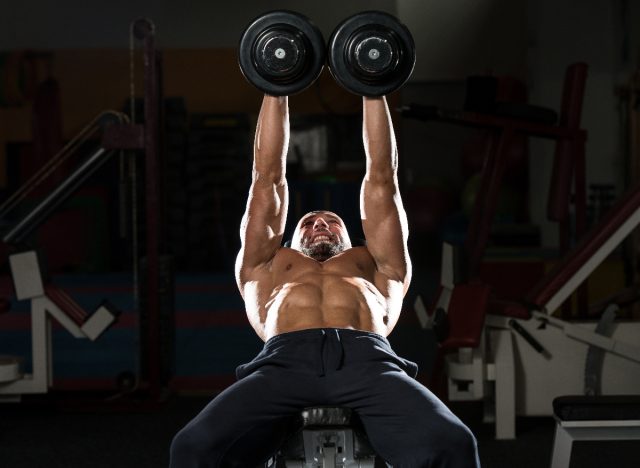 incline dumbbell chest press exercise