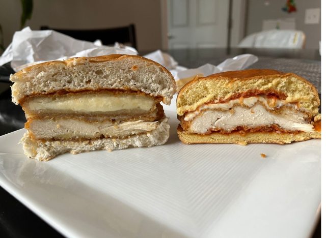 italian chicken sandwich side by side