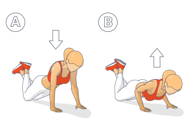 knee pushups illustration