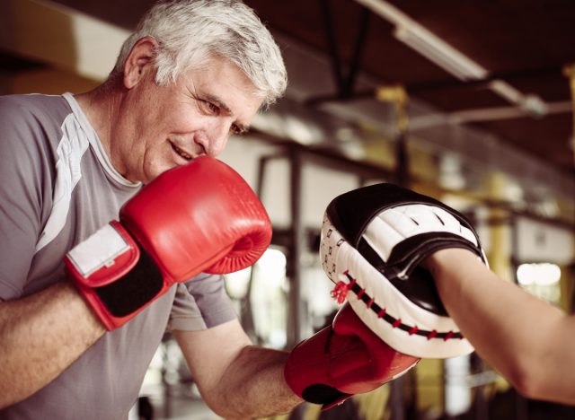 mature man boxing