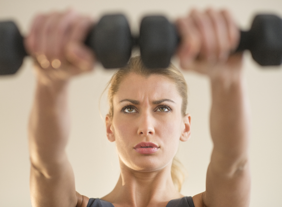 Get Rid of Underarm Fat With This Free Weights Workout