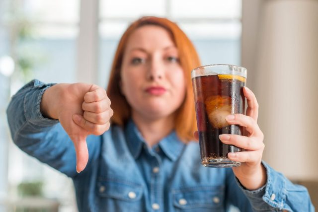 no soda concept, foods that contribute to a stress belly