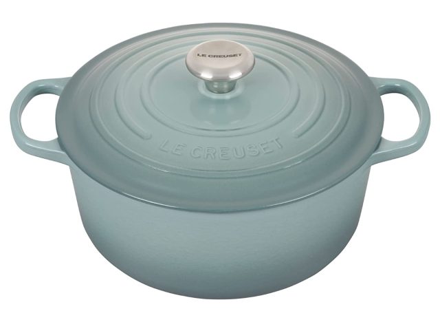 sea salt le creuset enameled cast-iron round dutch oven