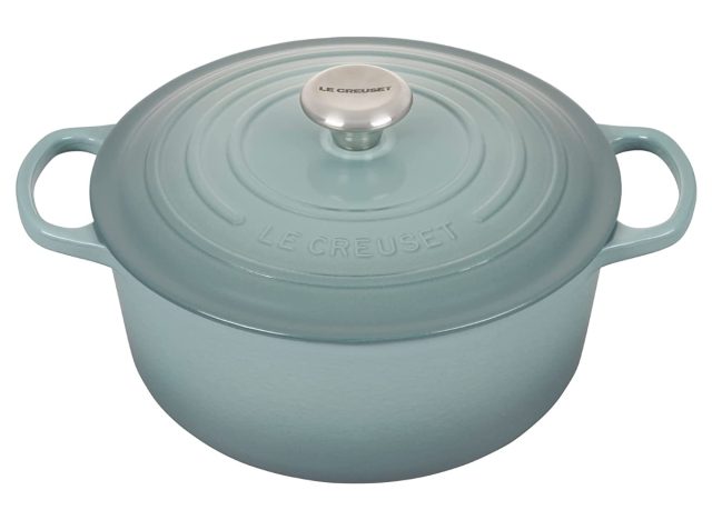 sea salt le creuset enameled cast-iron round dutch oven