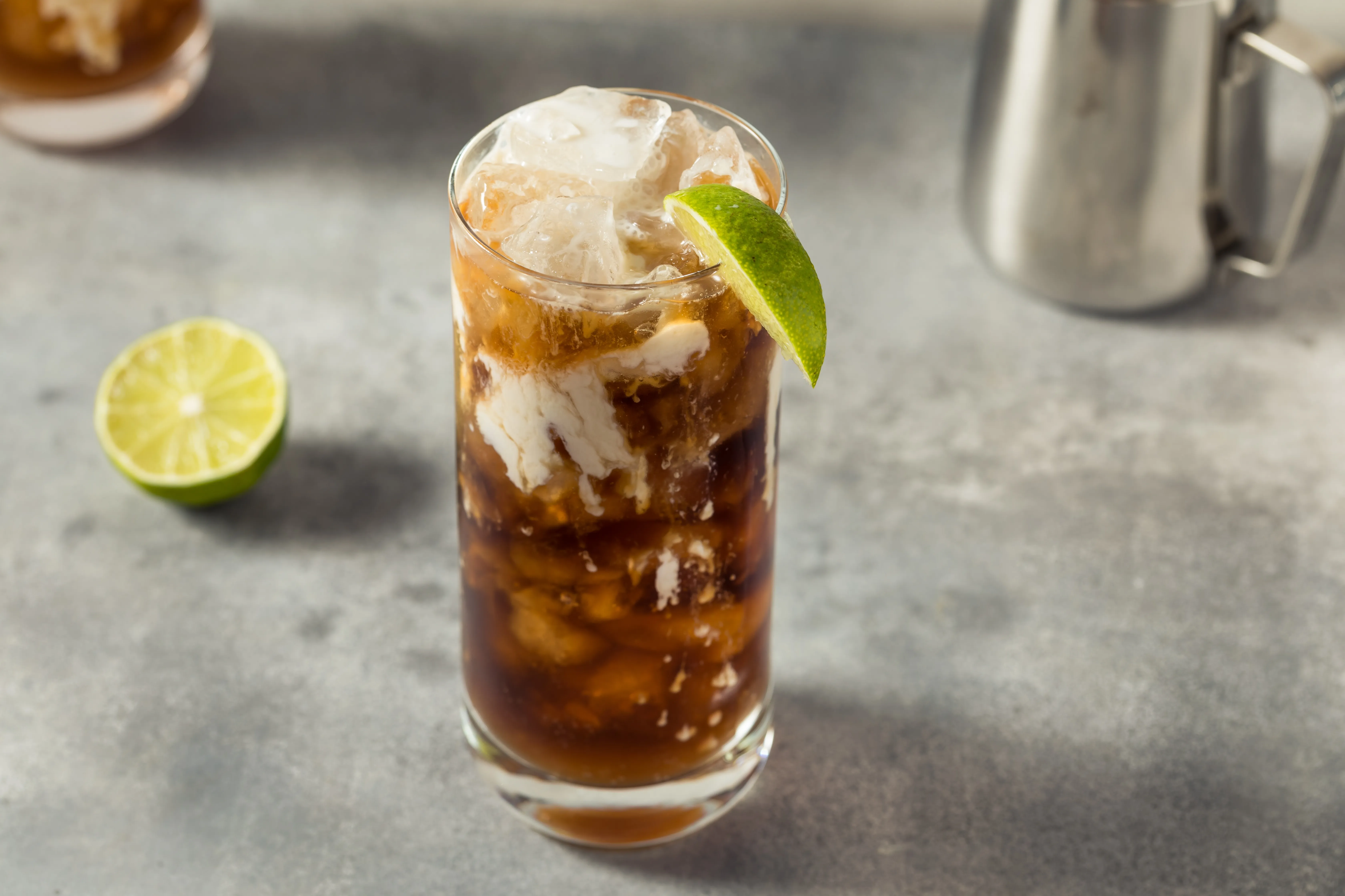 Homemade Cold Dirty Soda with Coconut and Lime