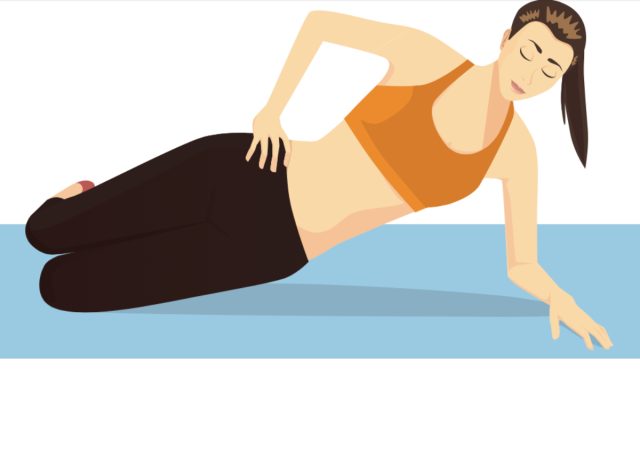 side lying hip raise exercise