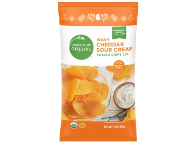 simple truth organic wavy cheddar sour cream potato chips