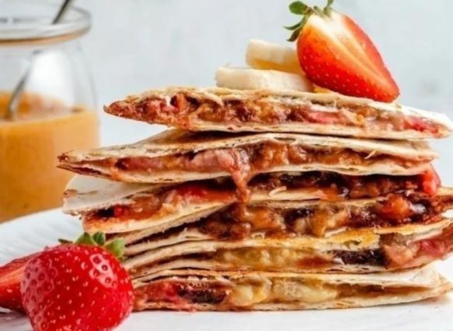 strawberry banana quesadilla