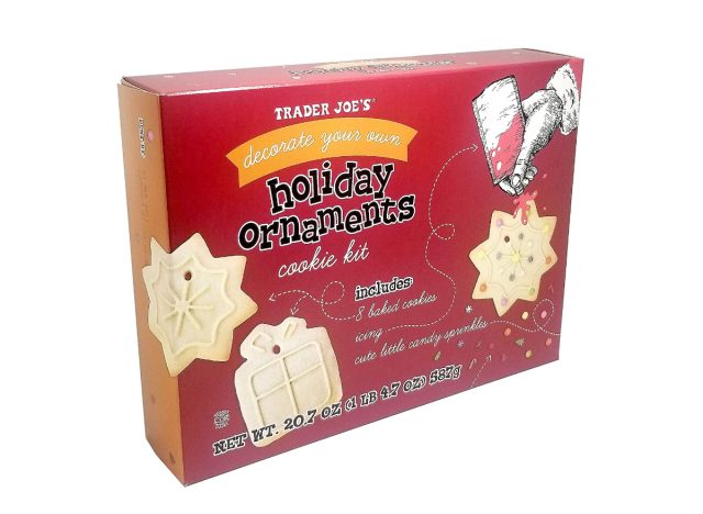 trader joe's decorate your own holiday ornaments cookie kit