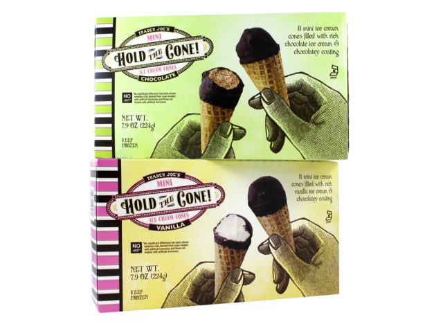 trader joe's mini hold the cone ice cream cones