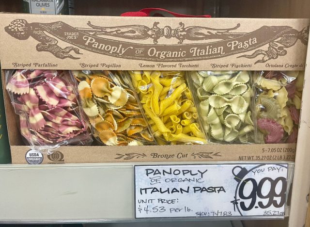 trader joe's panoply of organic italian pasta