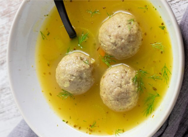 vegan matzo ball soup