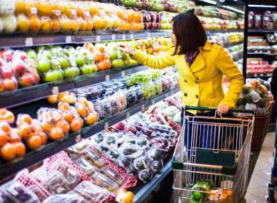 woman grocery shopping