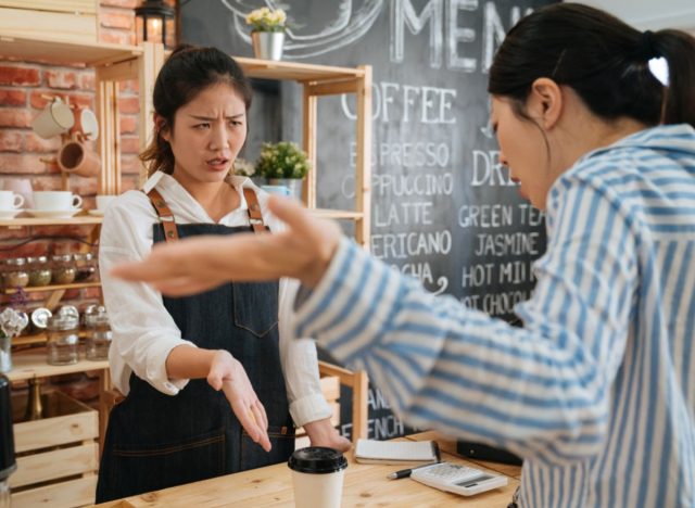 yelling at barista