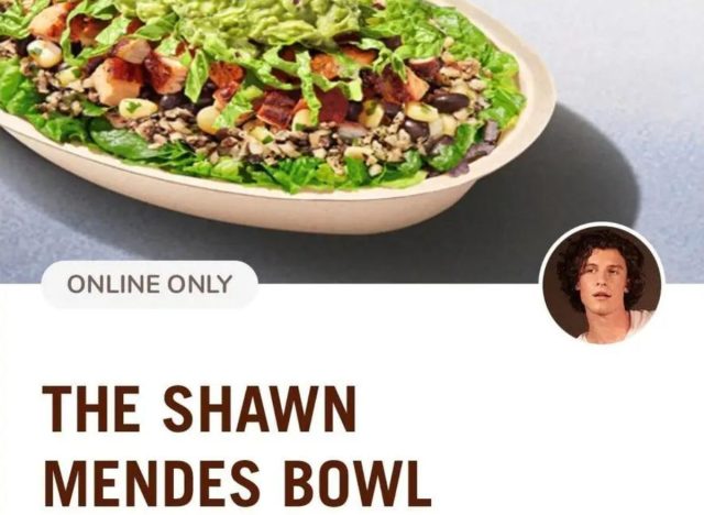Chipotle Shawn Mendes Bowl
