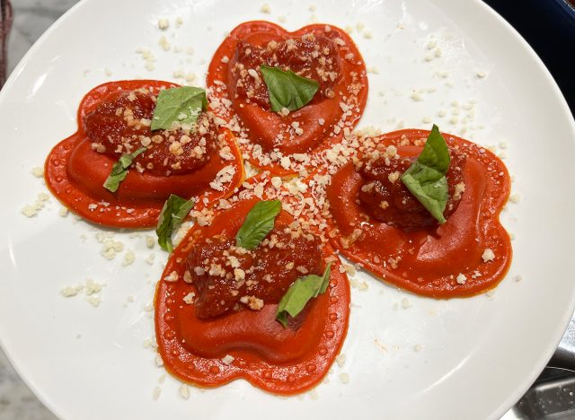 Costco heart-shaped ravioli