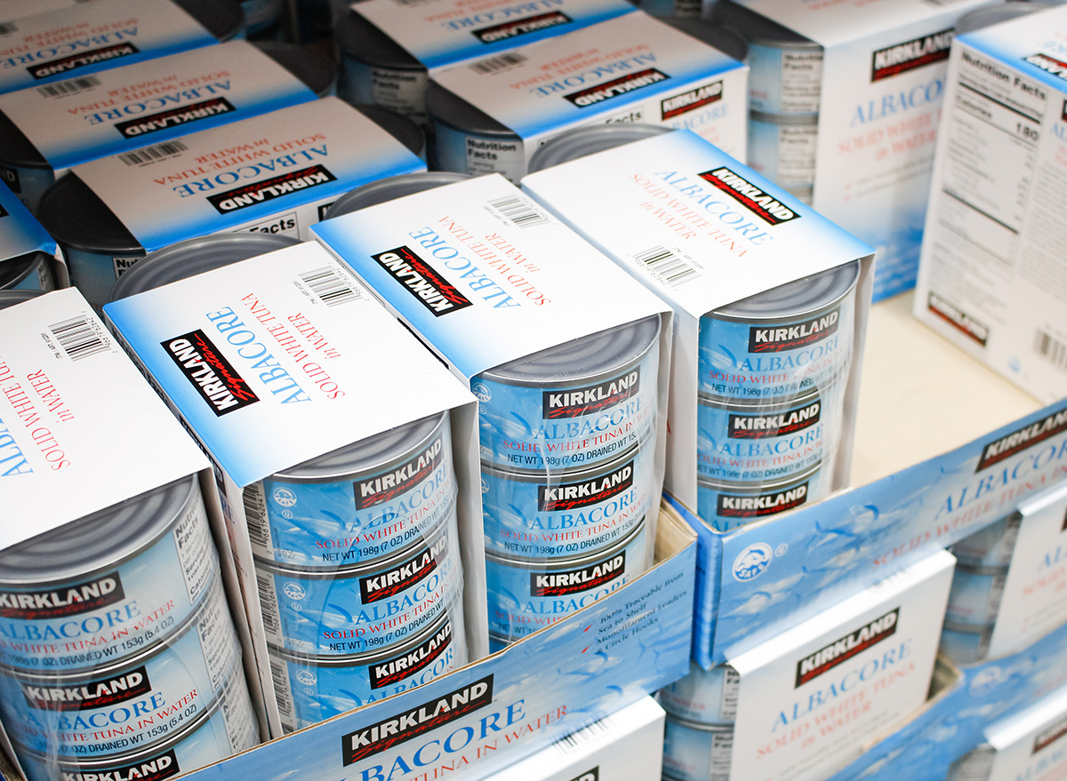 Cans of Costco's Kirkland-brand tuna