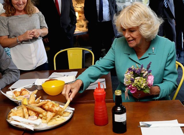 Queen Consort Camilla fish and chips