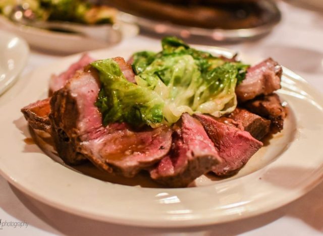 Steak from Keens Steakhouse in New York