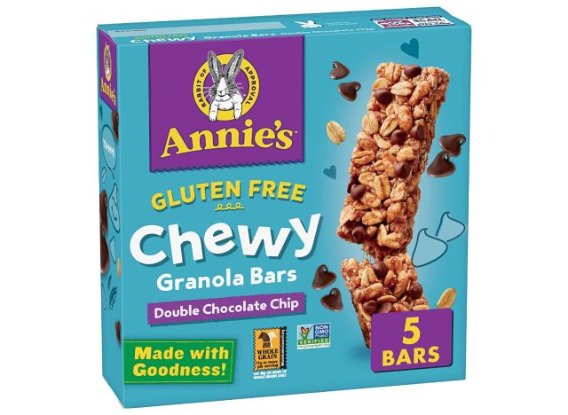 annie's gluten-free double chocolate chip chew granola bars