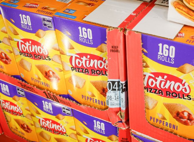 boxes of totino's pizza rolls