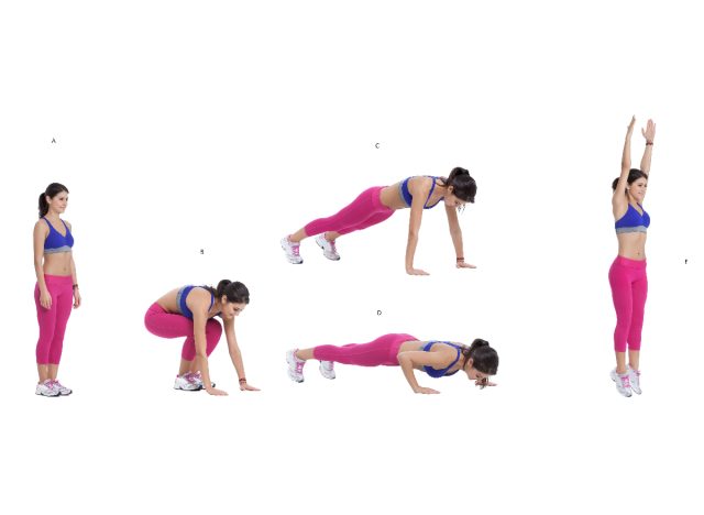 burpees step-by-step demonstration