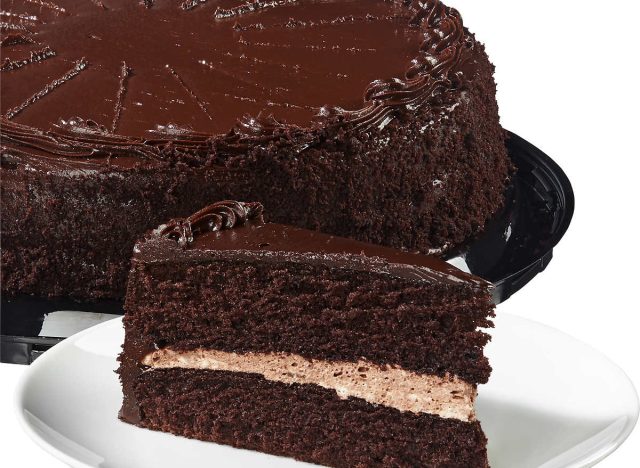 costco chocolate cake with chocolate mousse filling