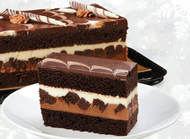 costco tuxedo chocolate mousse cake and slice