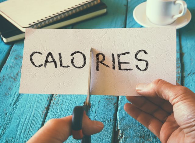 cutting calories concept