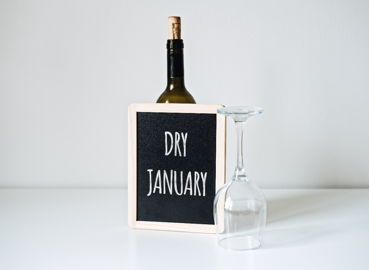 Dry January concept