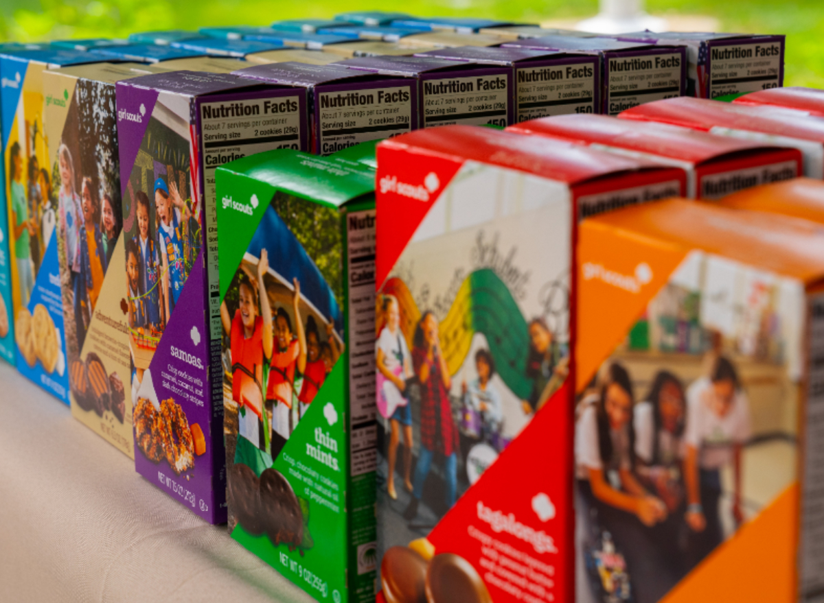 girl scout cookie boxes