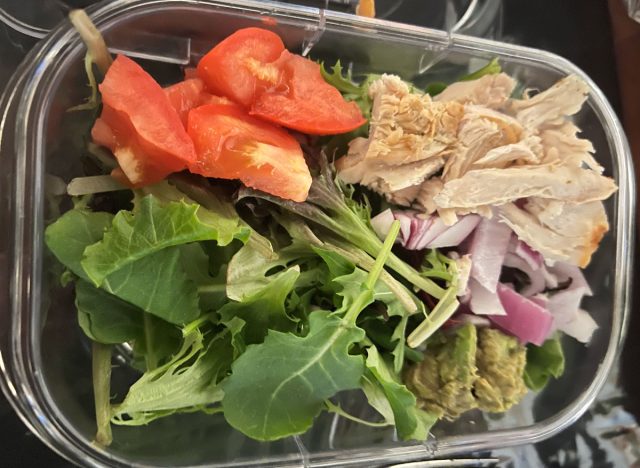 meal prepped salad