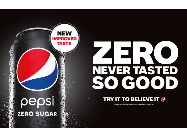 reformulated pepsi zero sugar