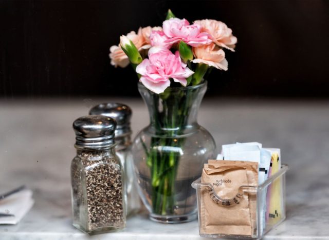 restaurant table condiments