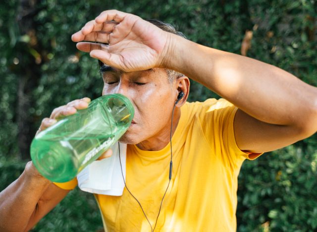 senior man over-exercising, demonstrating exercise mistakes you're too old to make after 50