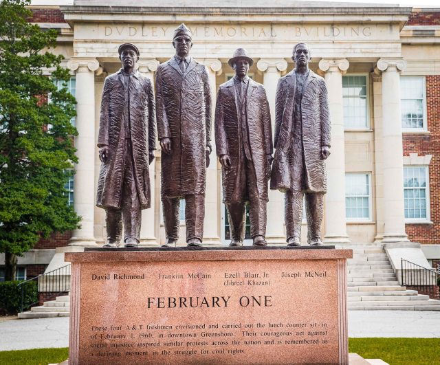 Historic Greensboro Four Monument