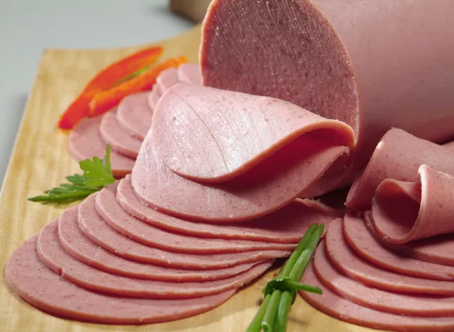 sliced bologna