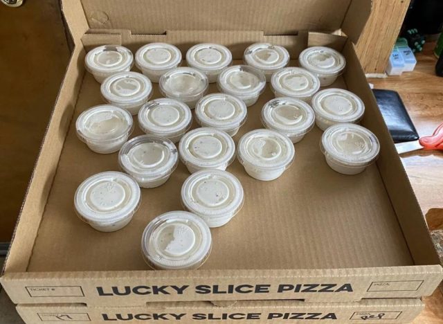 tons of ranch pizza box