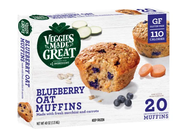 veggies made great blueberry oat muffins