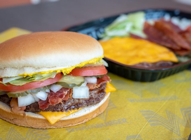 Bacon and cheese burger at Whataburger