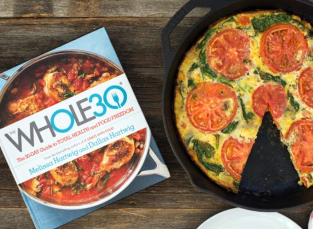 whole30 book and frittata