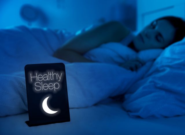 woman healthy sleep concept