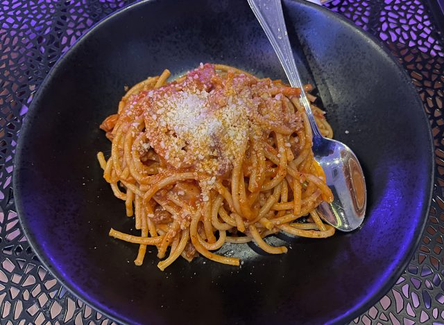 Barilla "Al Bronzo" bucatini all'Amatriciana, prepared by New York chef Manuel Gregorio