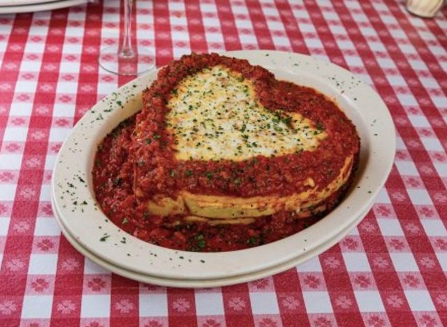Buca di Beppo Heart Shaped Lasagna