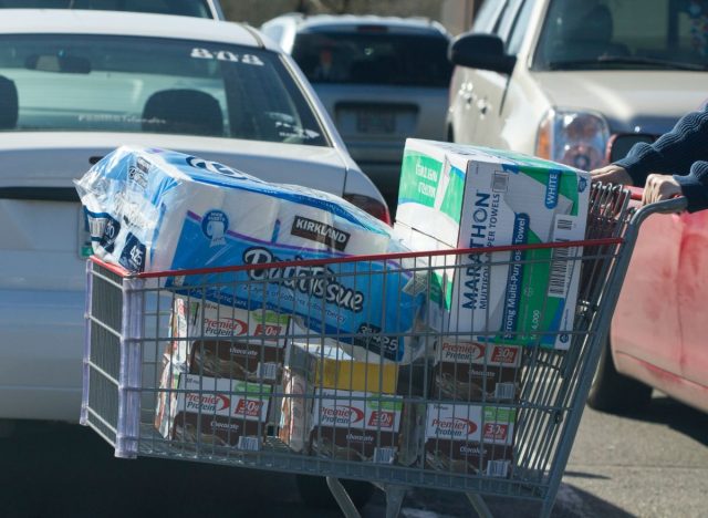 Costco cart in parking lot